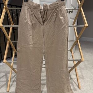 Abercrombie & Fitch Beige Linen Pants